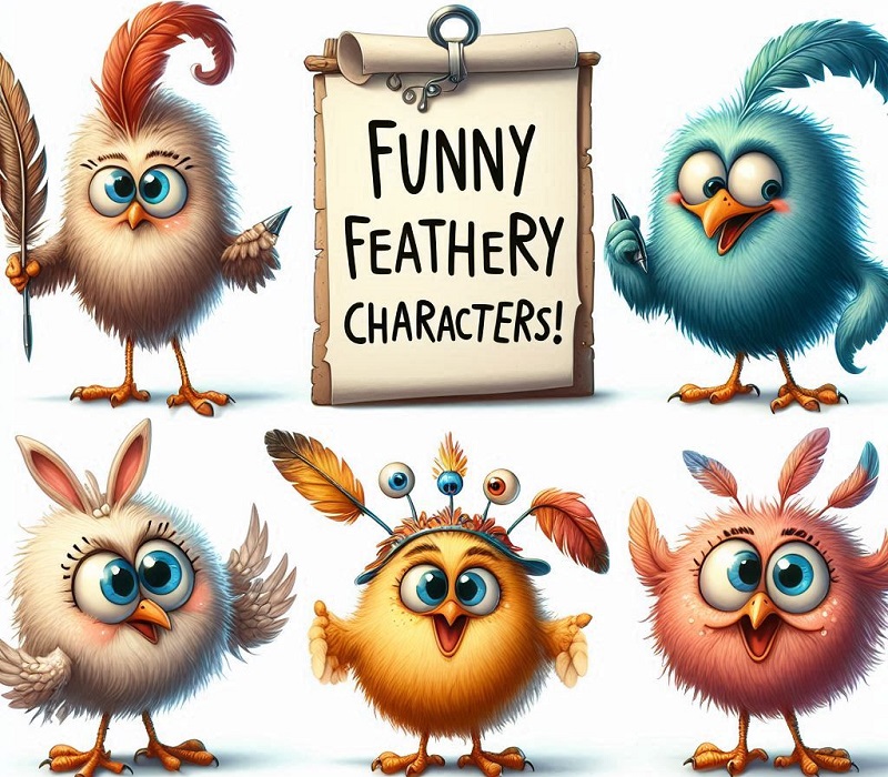 Funny Feathery Characters