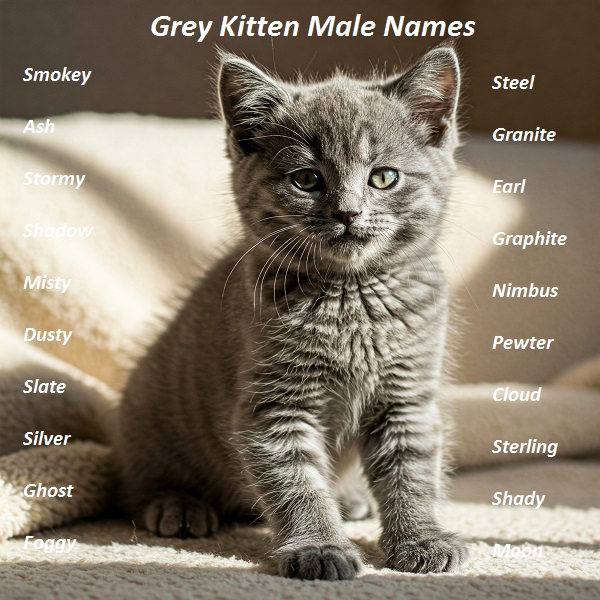 Grey Kitten Male Names