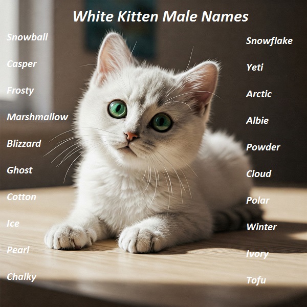 White Kitten Male Names