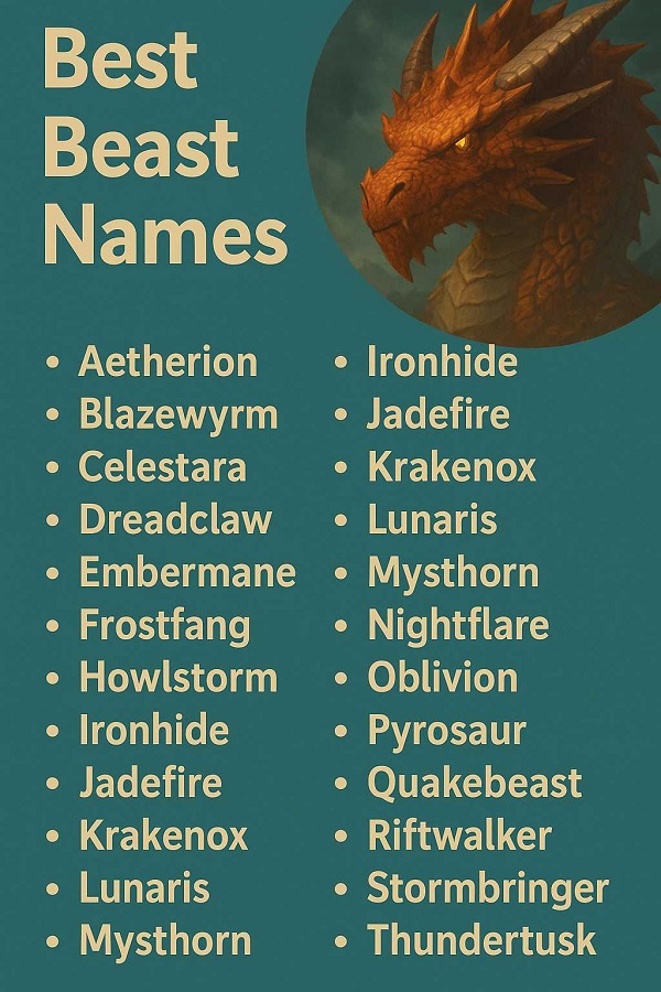 Best Beast Names