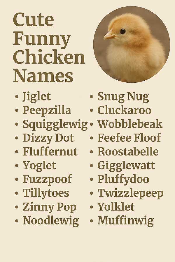 Cute Funny Chicken Names