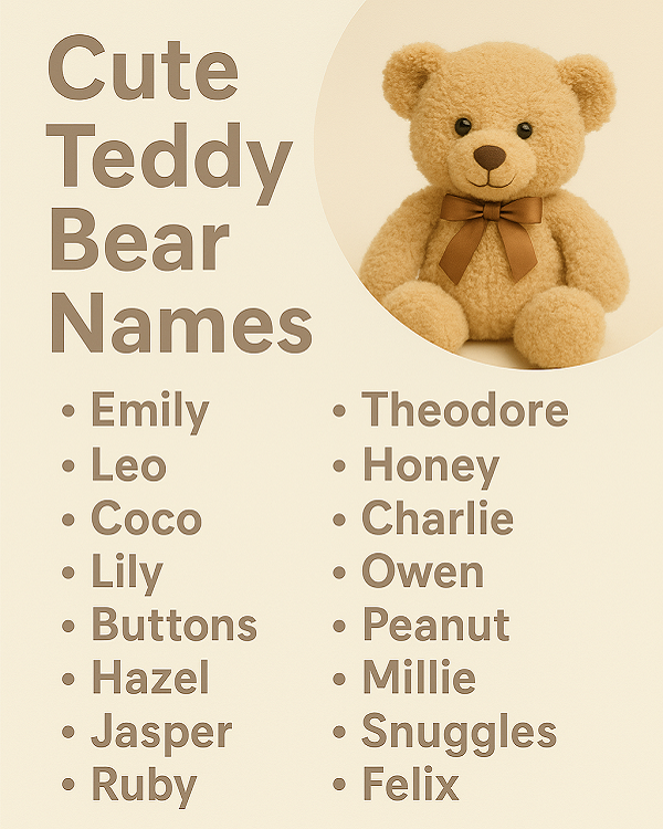 Cute Teddy Bear Names