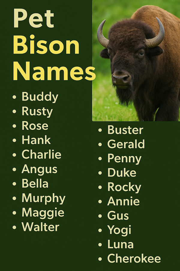 Pet Bison Names
