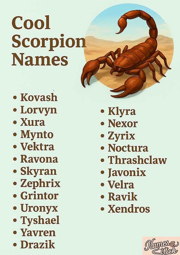 Cool Scorpion Names
