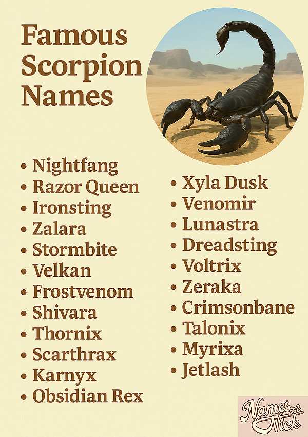 Famous Scorpion Names
