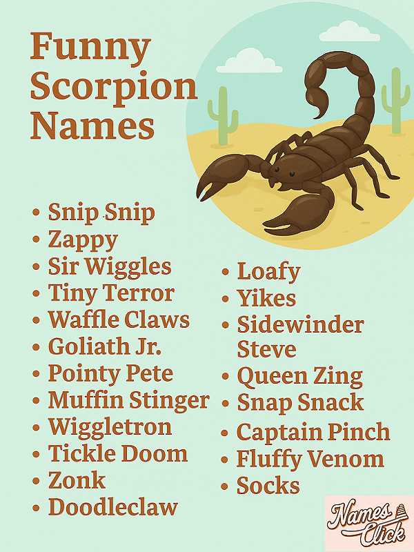 Funny Scorpion Names