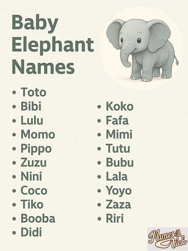 Baby Elephant Names