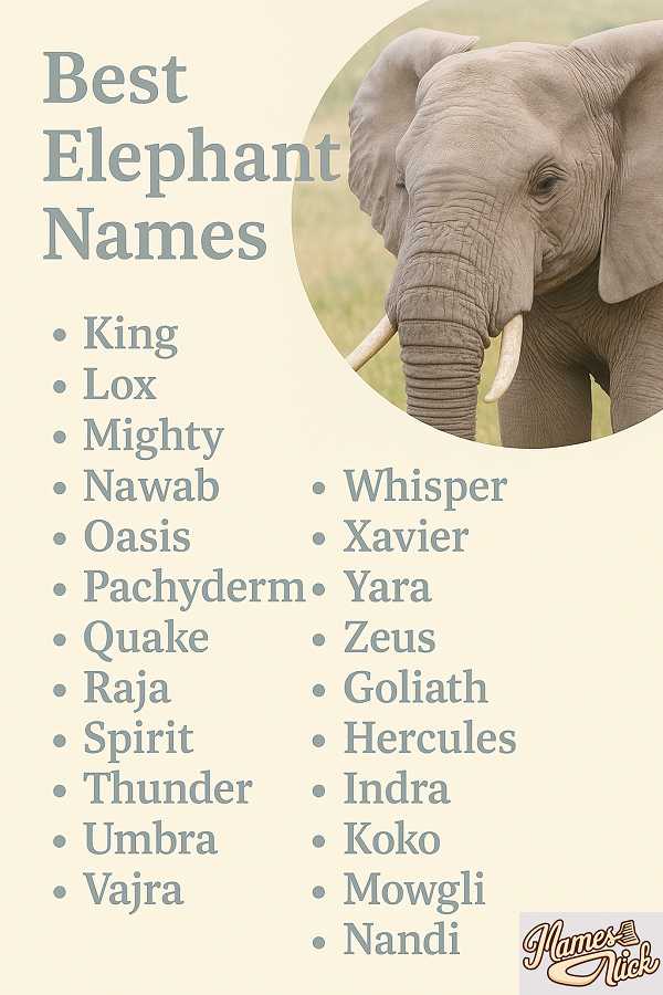 Best Elephant Names