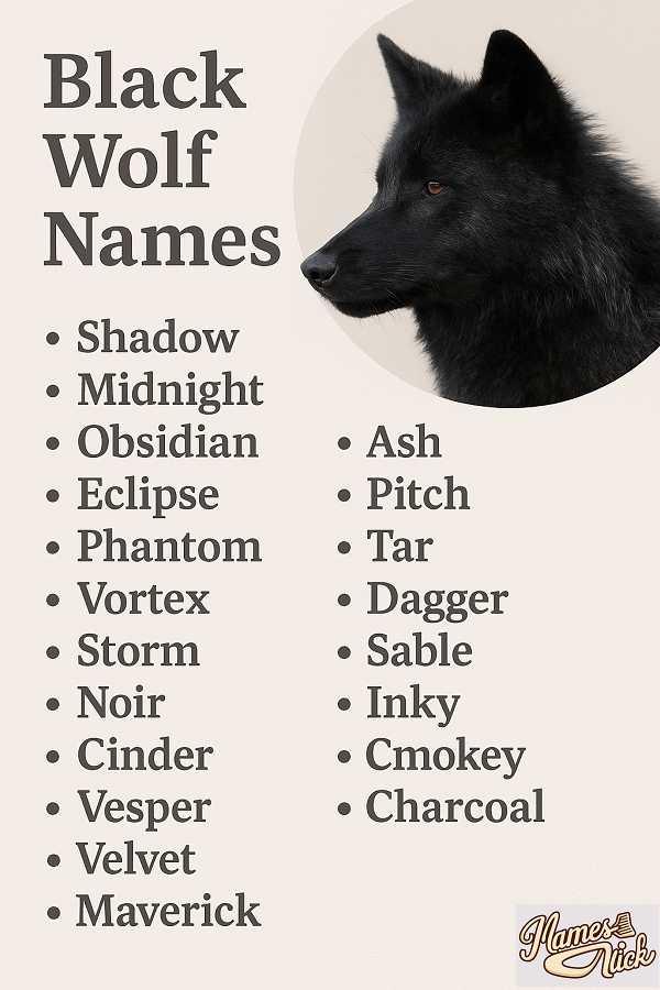Black Wolf Names