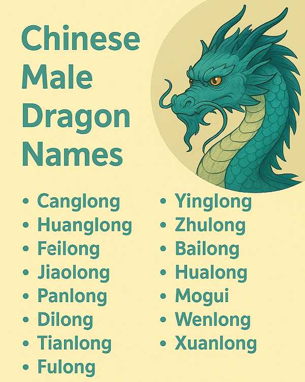 Chinese Male Dragon Names