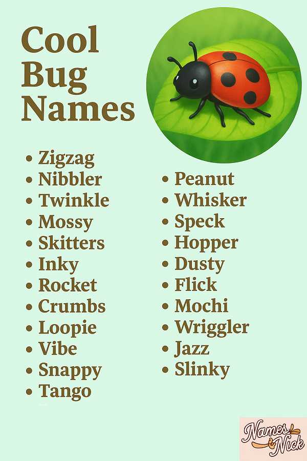 Cool Bug Names