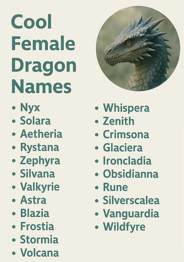 Cool Female Dragon Names
