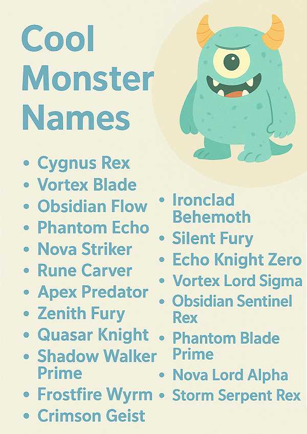 Cool Monster Names