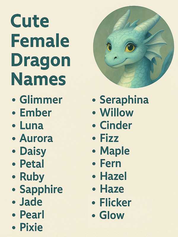 Cute Female Dragon Names