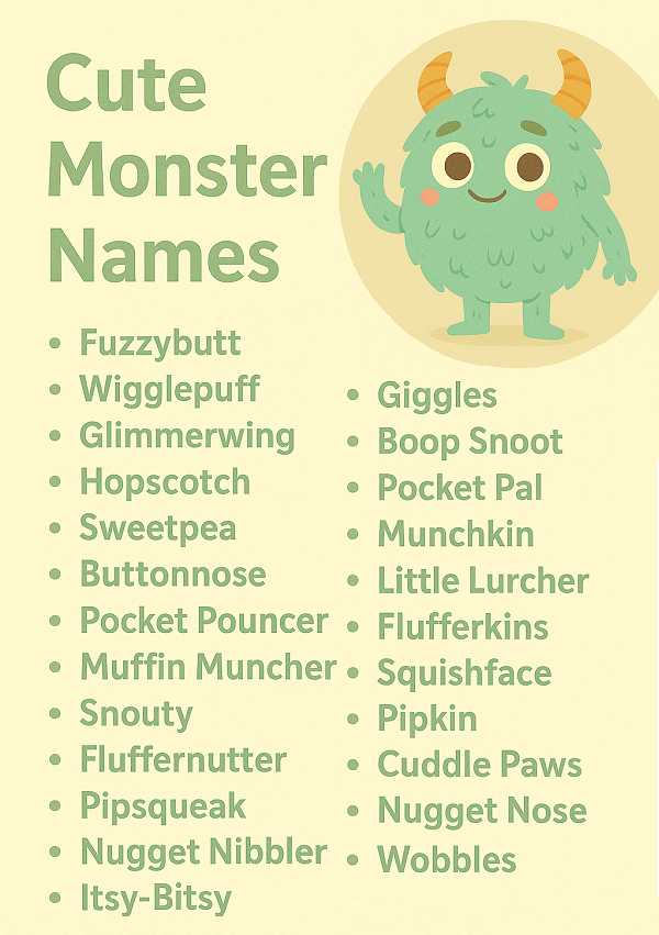 Cute Monster Names