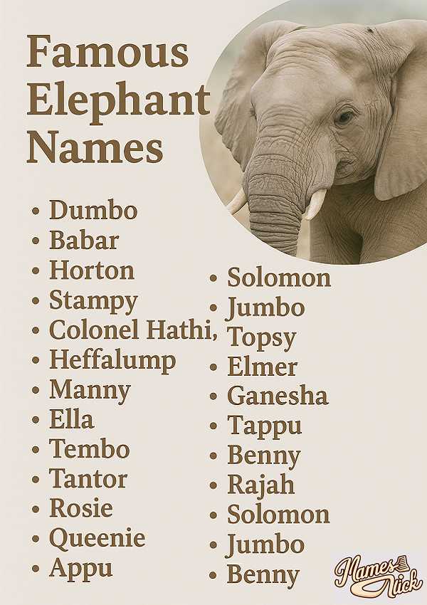 Famous Elephant Names