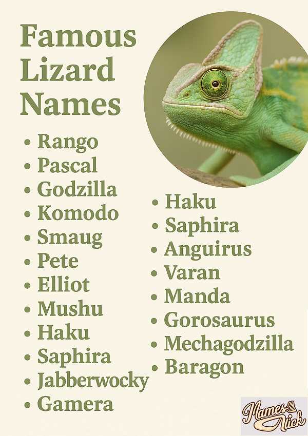 Famous Lizard Names 