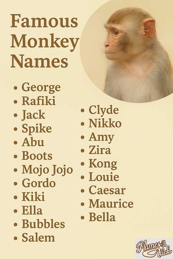 Unique Monkey Names