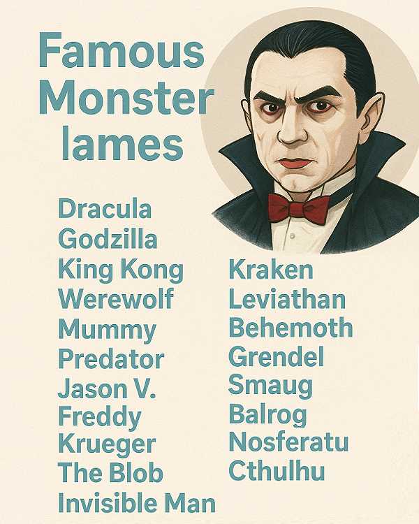 Famous Monster Names