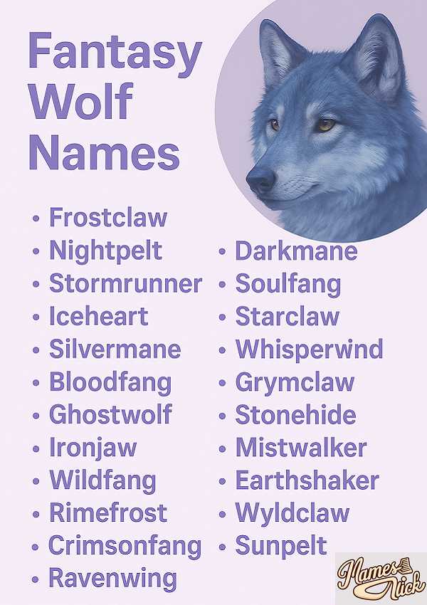 Fantasy Wolf Names