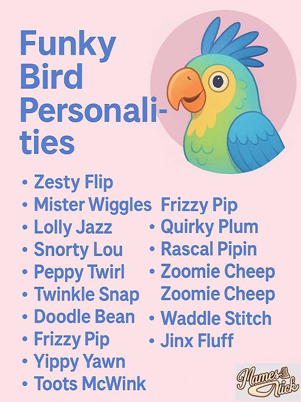 Funky Bird Personalities