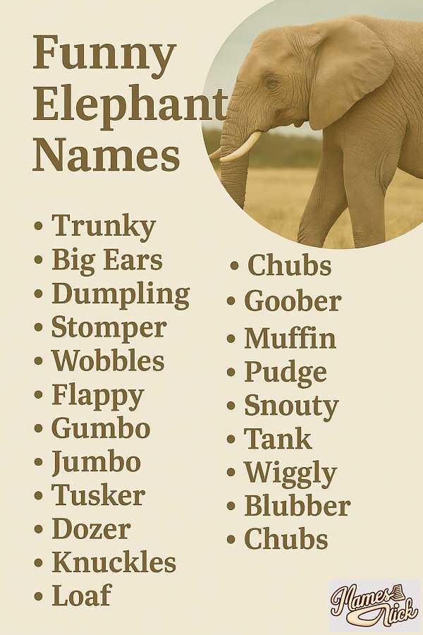 Funny Elephant Names
