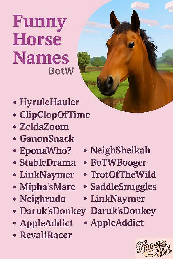 Funny Horse Names Botw