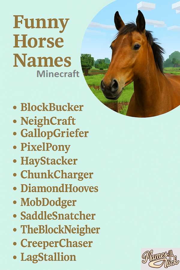 Funny Horse Names Minecraft