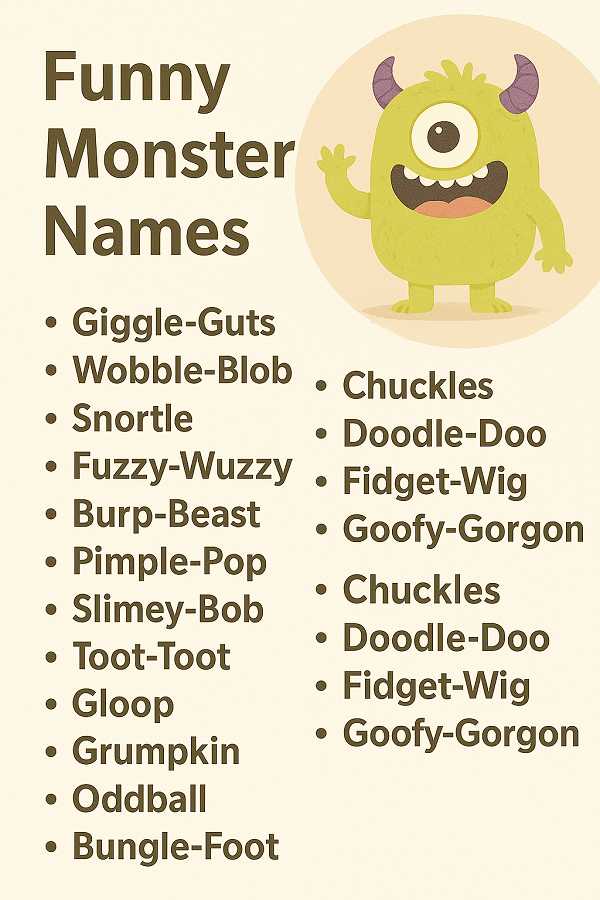 Funny Monster Names