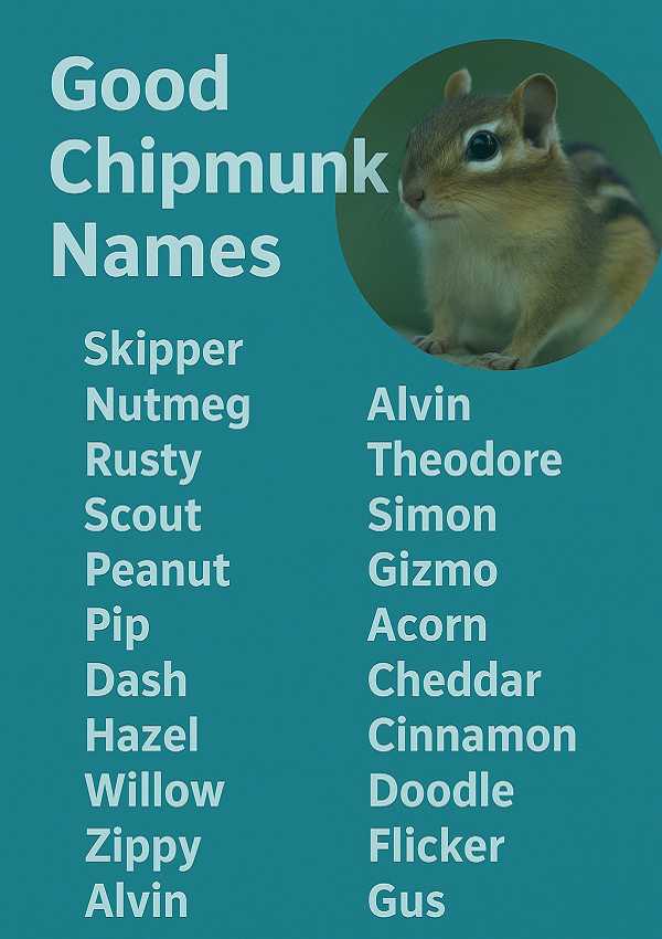 Good Chipmunk Names