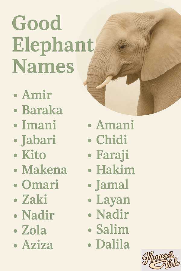 Good Elephant Names