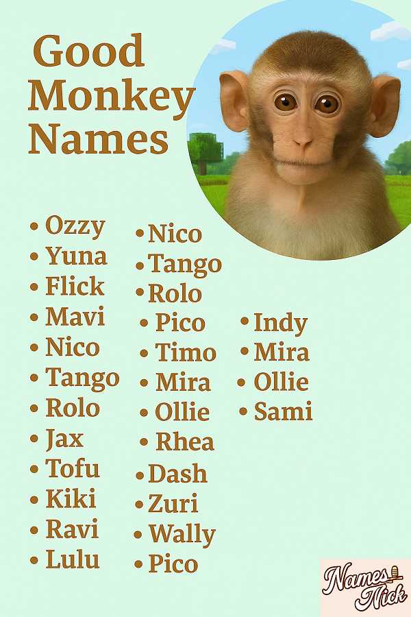 Good Monkey Names