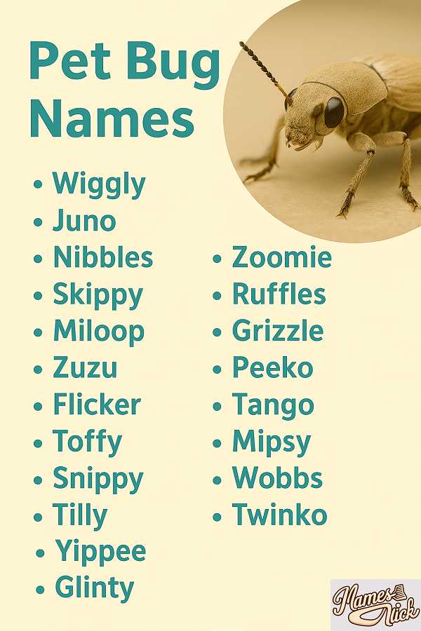 Pet Bug Names