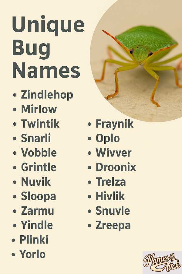 Unique Bug Names