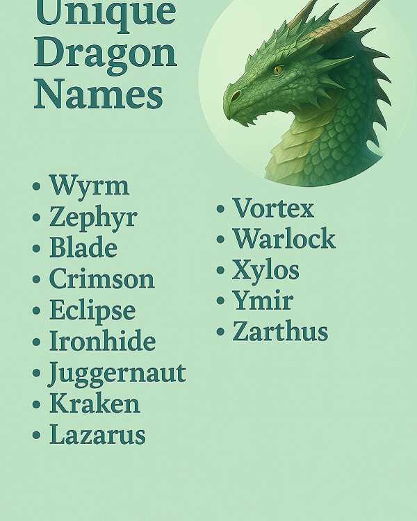 Unique Dragon Names