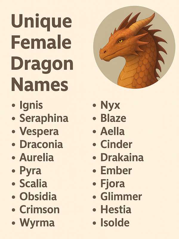 Unique Female Dragon Names