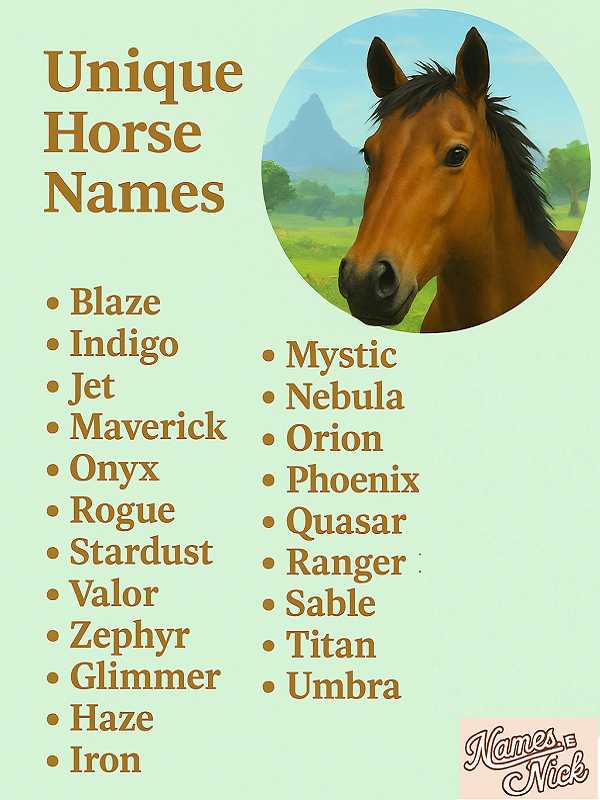 Unique Horse Names