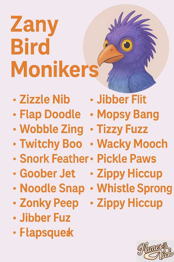 Zany Bird Monikers